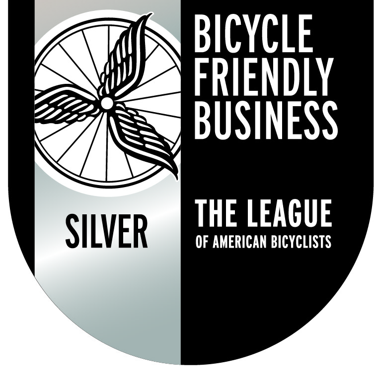 League of American Bicyclists' Bicycle Friendly Business Silver Award (logo).