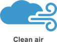 Clean air icon.