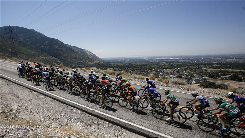 Tour of Utah cyclists climb the North Ogden Divide. Source: Matt Herp via Standard Examiner.