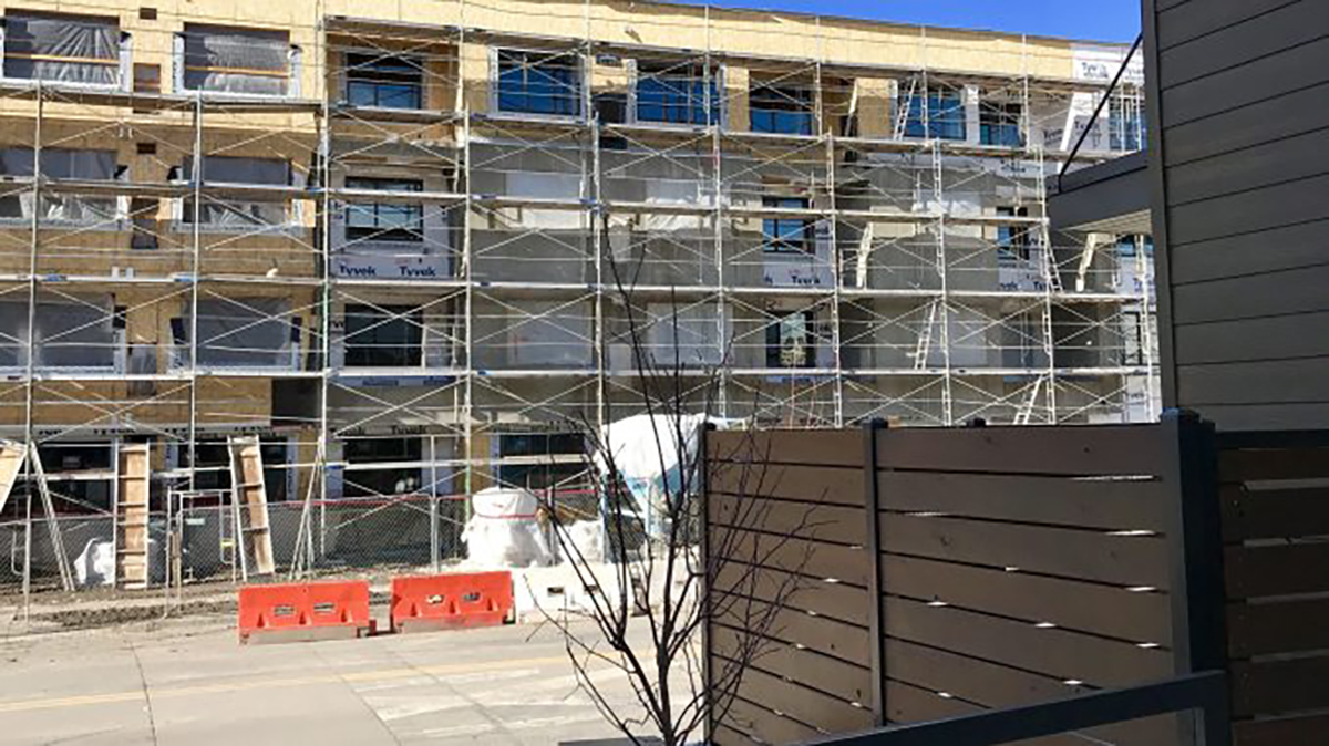 Zellerbach Apartments under construction in Sugar House. Photo courtesy of Mike Fife via Building Salt Lake.